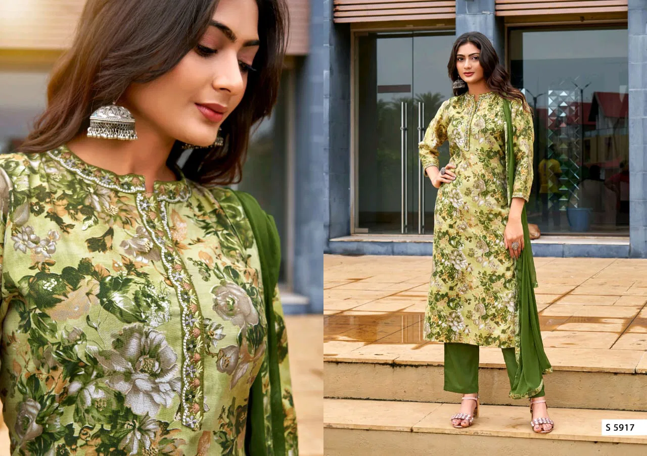 Kanchana By Sbs Modal Chanderi Kurti With Bottom Dupatta Suppliers In India